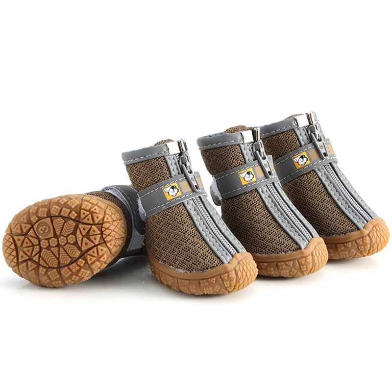 chaussure pour chien impermeableconfort marron gris
