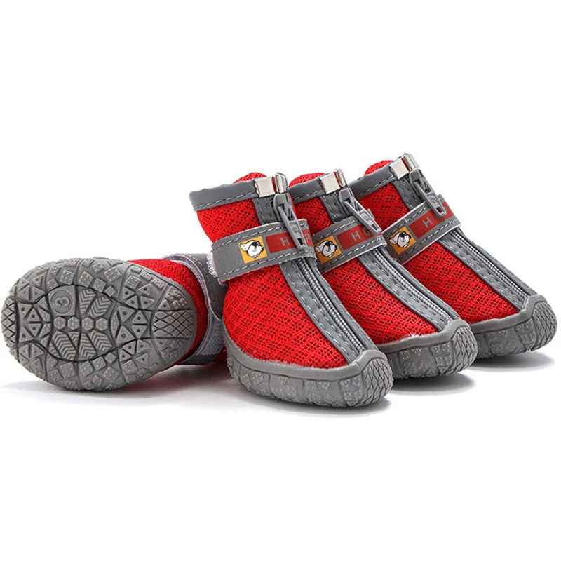 chaussure pour chien impermeableconfort rouge gris