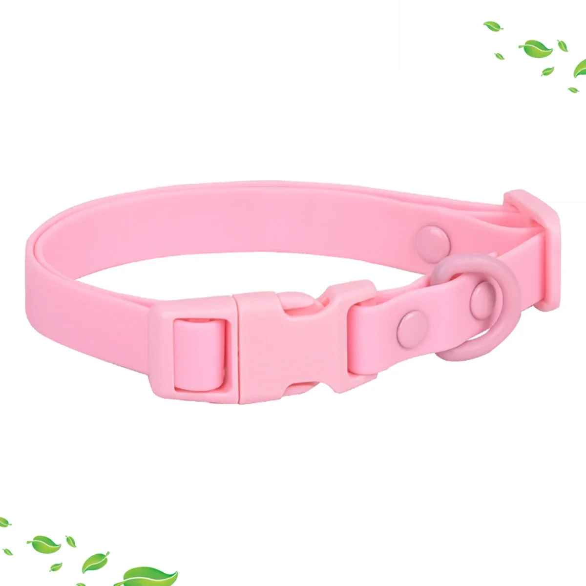 collier chien coloreajustable rose