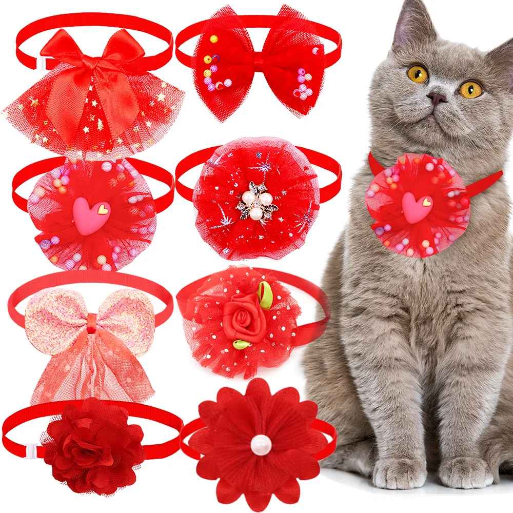 collier chien elegancefestive rouge