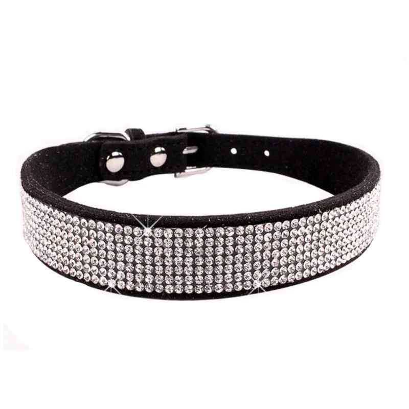 collier chien elgancestrass noir