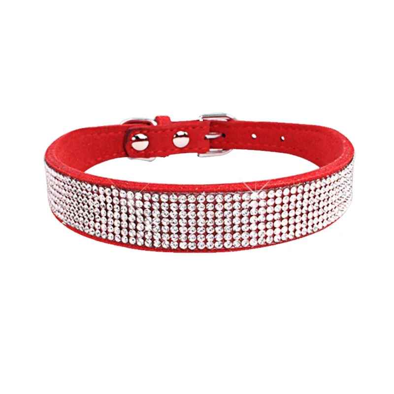 collier chien elgancestrass rouge