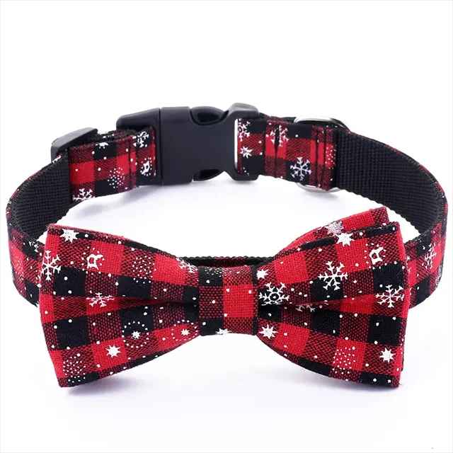 collier chien festif rouge