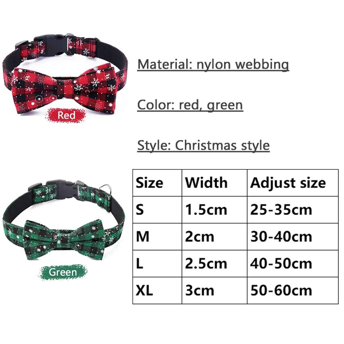 collier chien festif taille