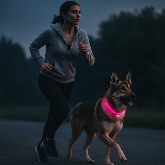 collier lumineux chien safenight courir