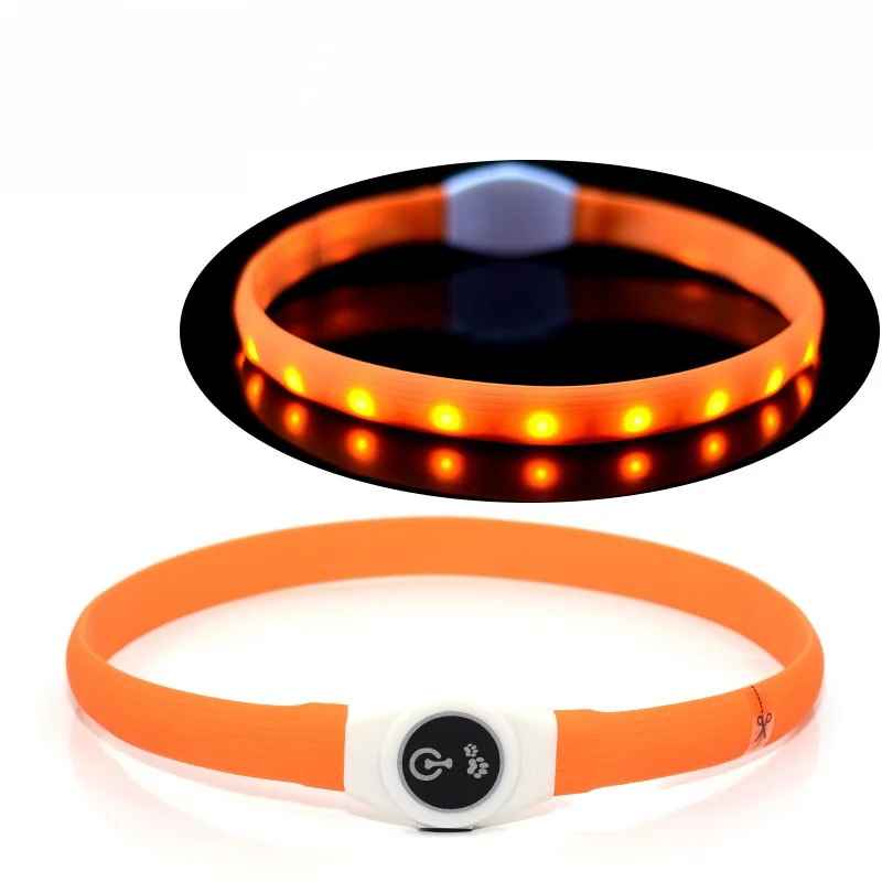 collier lumineux chien safenight orange