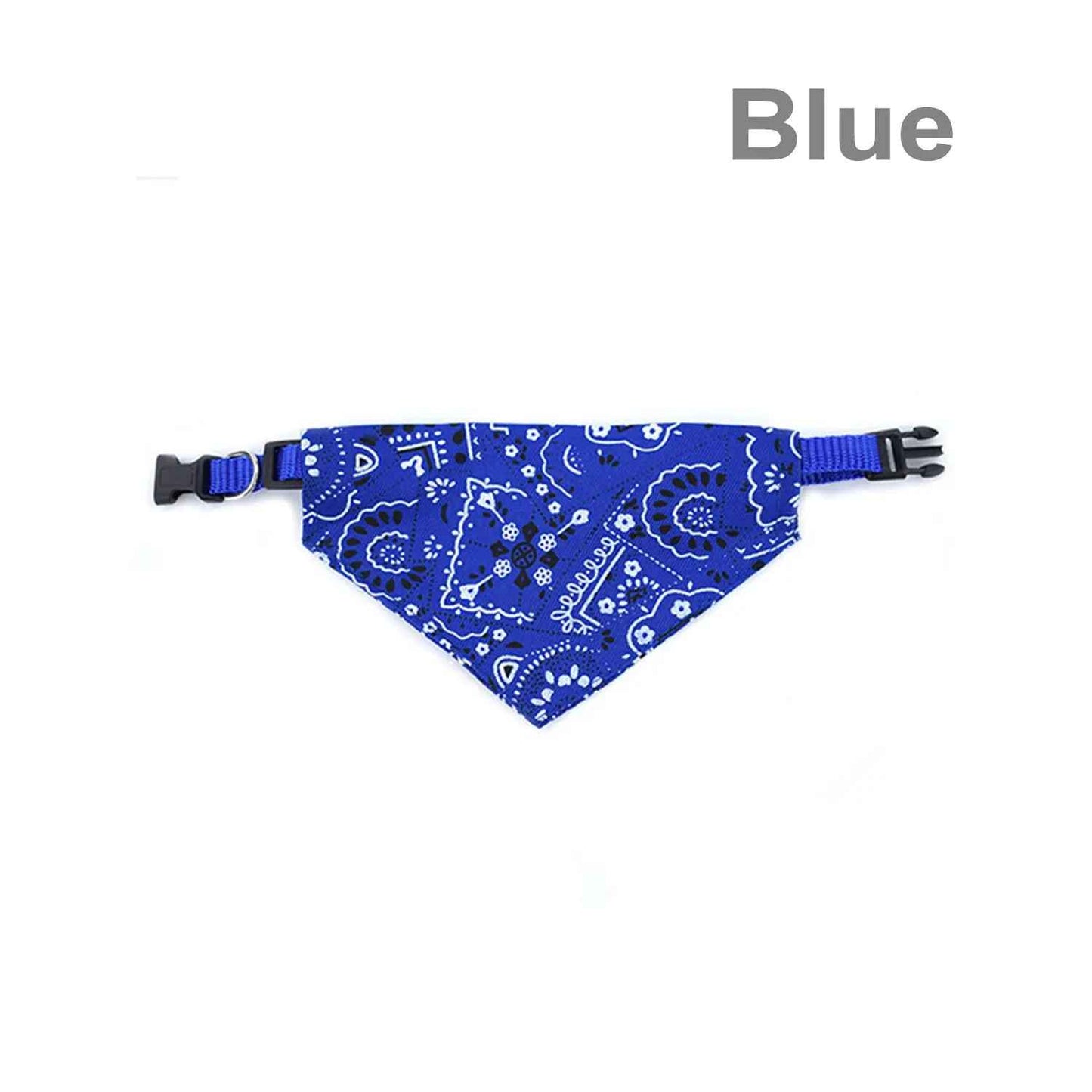 collier pour chien bandana bleu