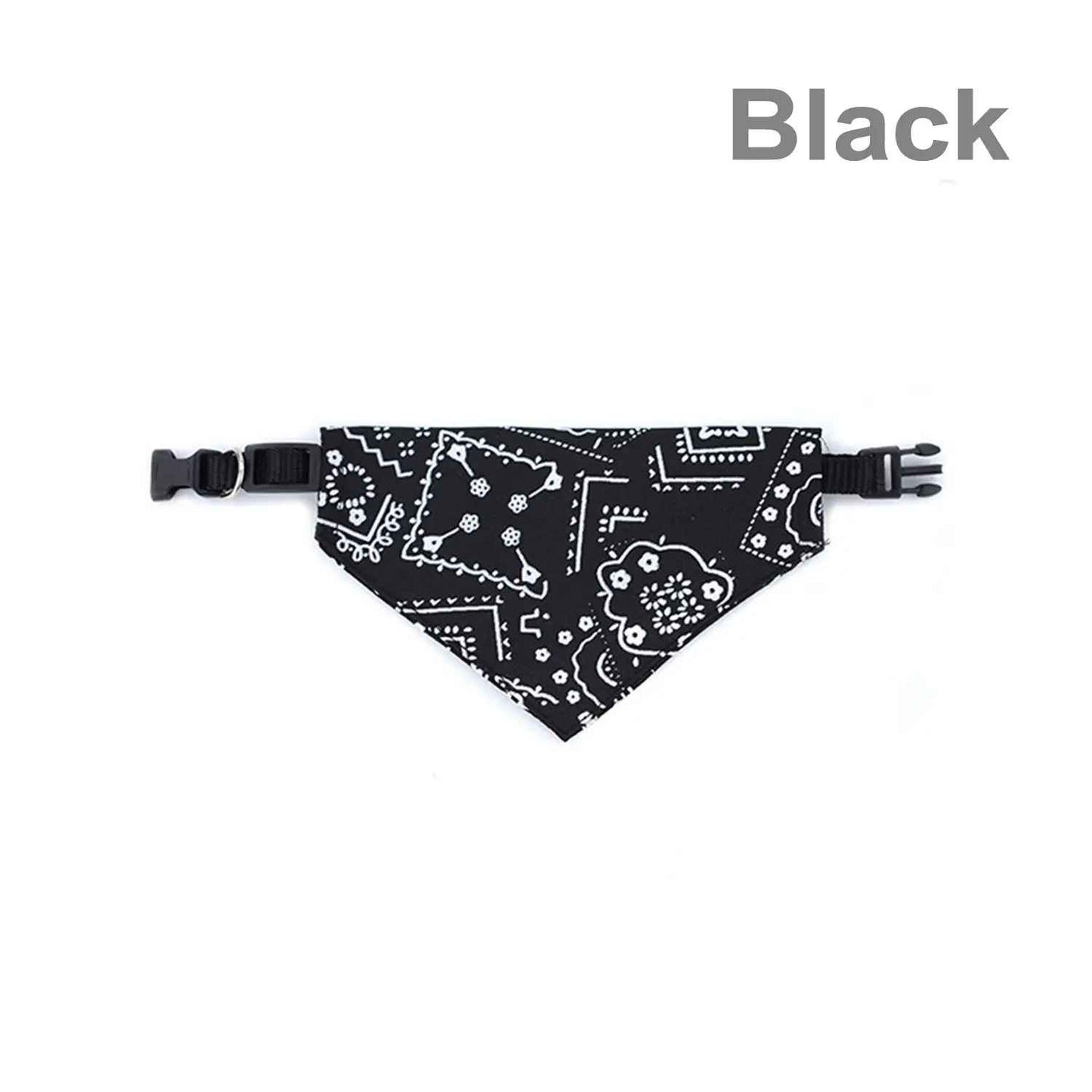 collier pour chien bandana noir