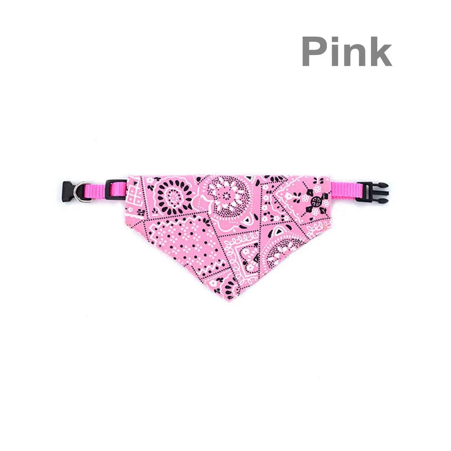 collier pour chien bandana rose