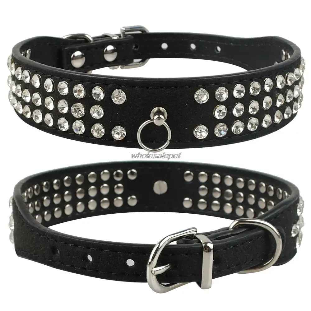 collier pour chien chrystalelegance noir