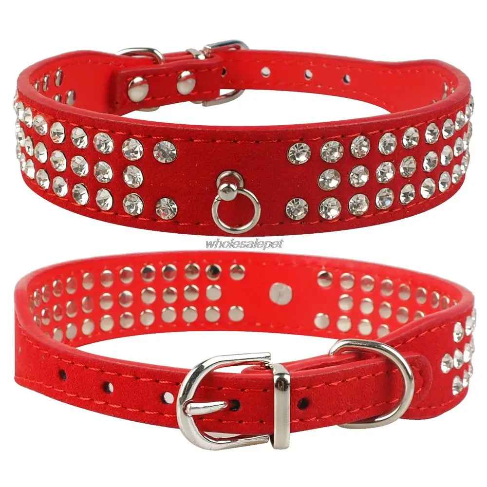 collier pour chien chrystalelegance rouge