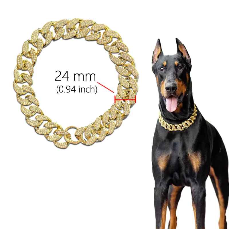 collier pour chien cubainluxe dimension