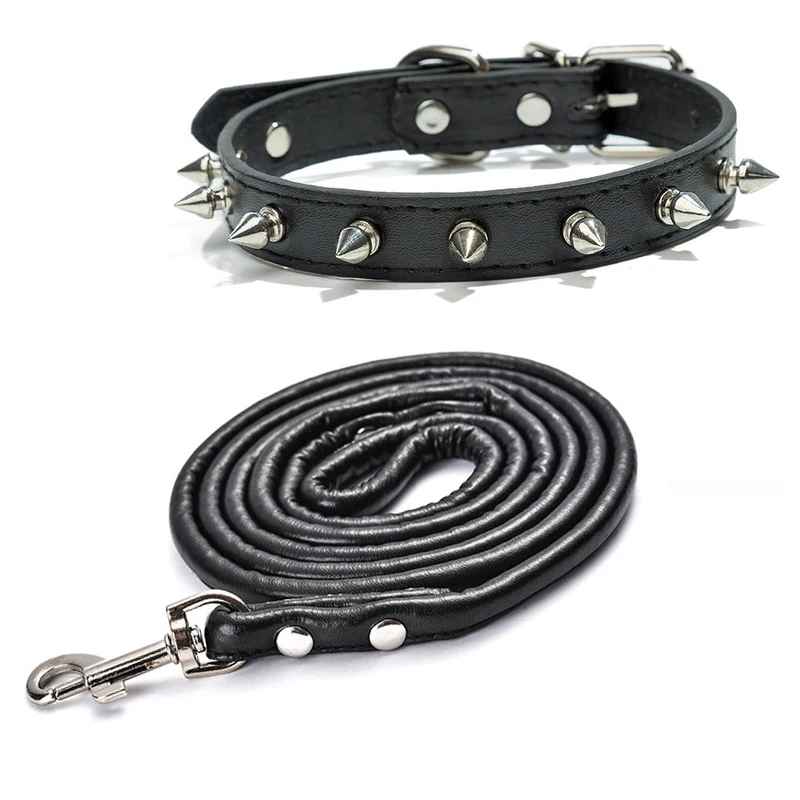 collier pour chien rockstyle laisse noir