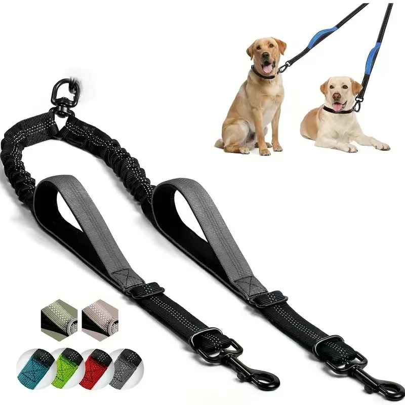 double laisse chien walkconfort gris