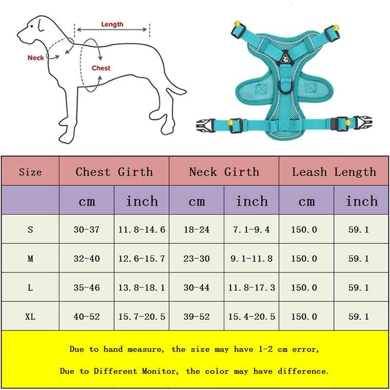harnais anti traction chien confort taille