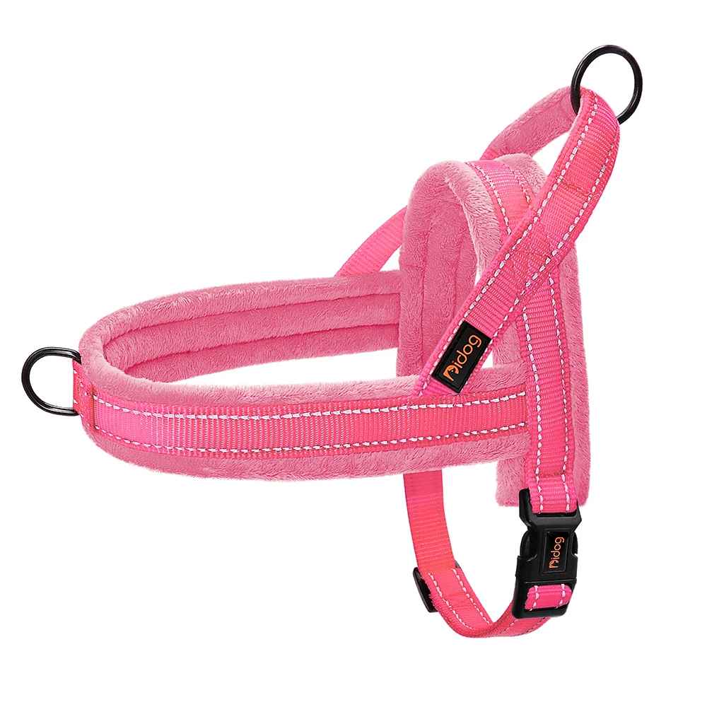 harnais anti traction pour chien couleur rose