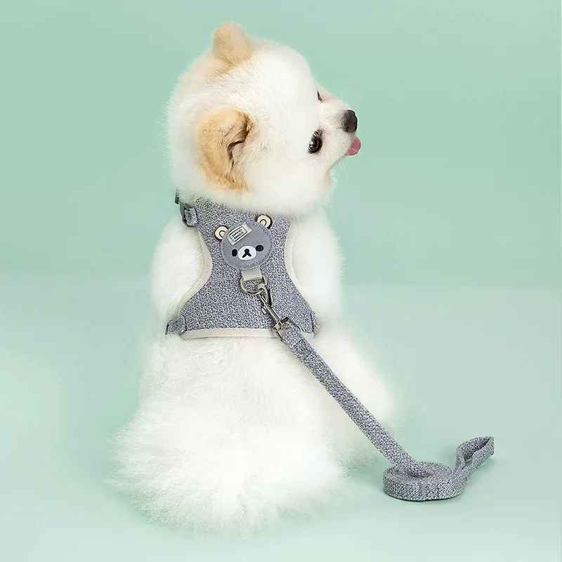 harnais pour petit chien confort premium gris