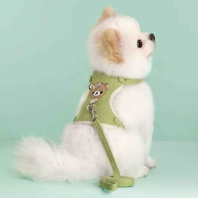harnais pour petit chien confort premium vert