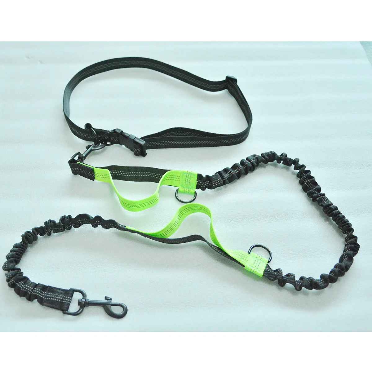 laisse canicross flexamortissante vert