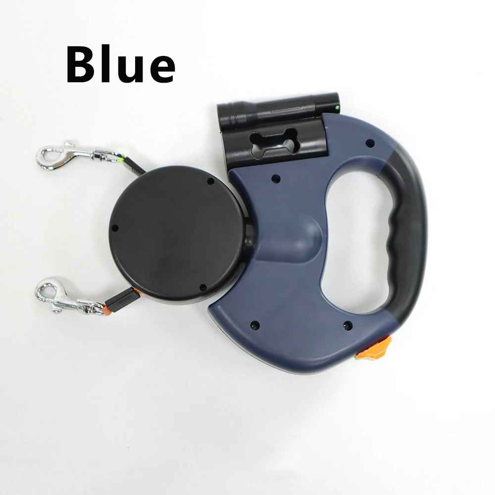 laisse chien enrouleur couleur bleu