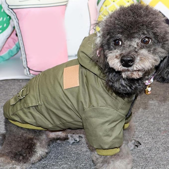 manteau pour chien impermeable assis