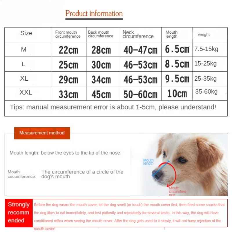 museliere pour chien comfort taille