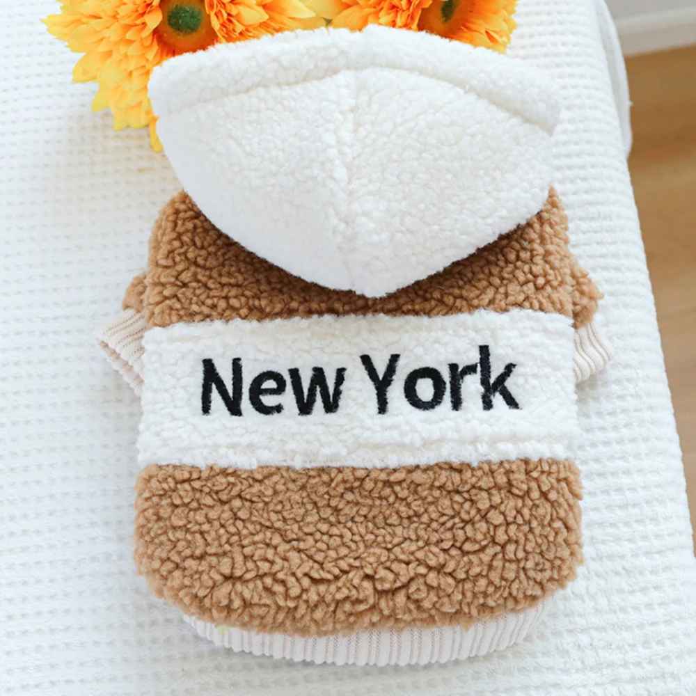 pull pour chien cozywinter caramel signe