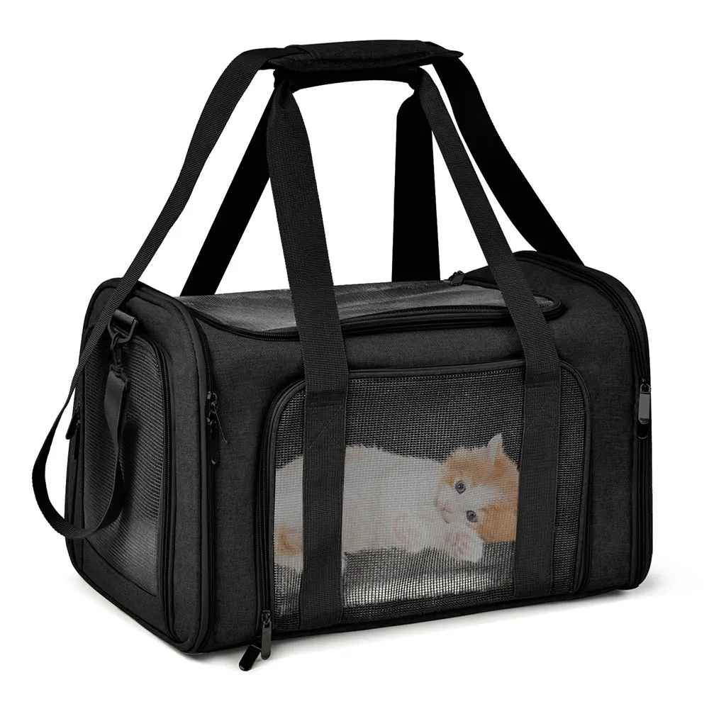 sac de transport de chien elegant noir