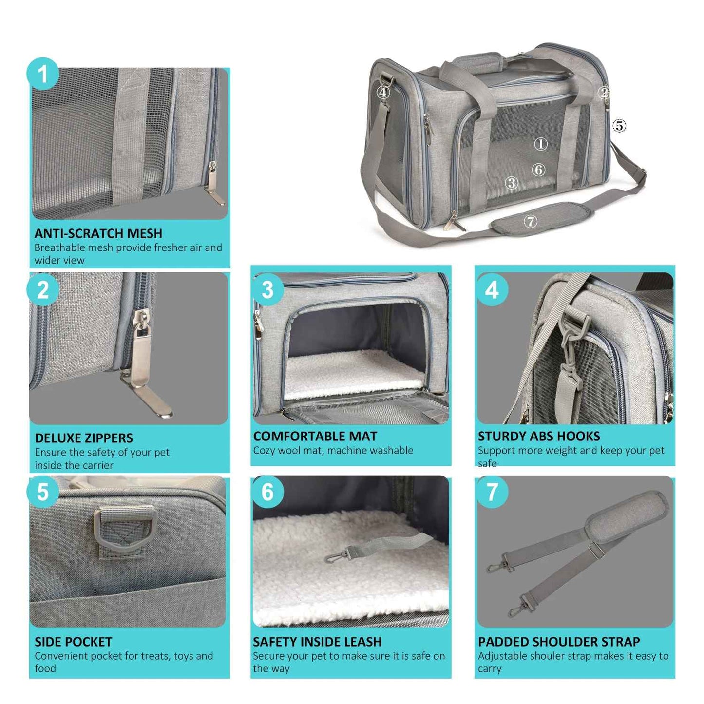 sac de transport de chien elegant technique