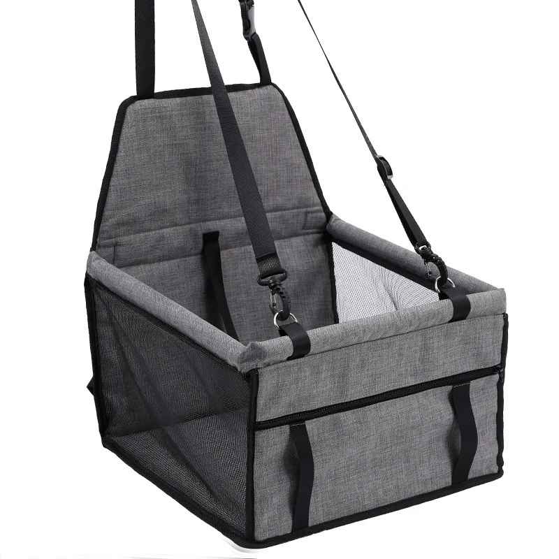 siege auto pour chien gris