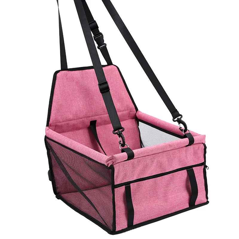 siege auto pour chien rose
