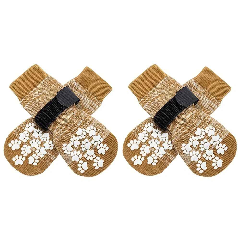 chaussette pour chien marron