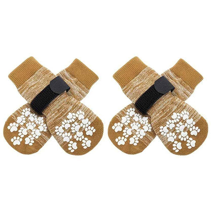 chaussette pour chien marron