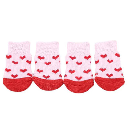 chaussette pour chien pawsecur rouge rose
