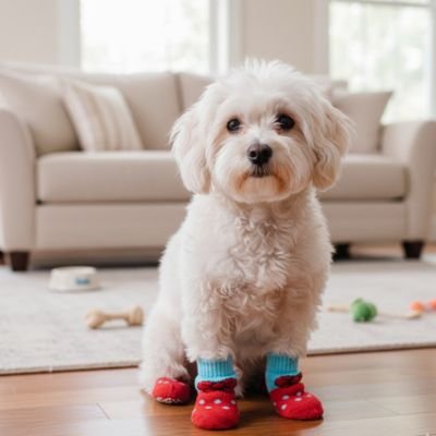 Chaussette pour chien salon