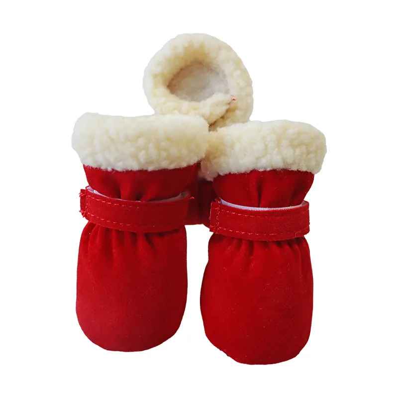 chaussure chien impermeable rouge