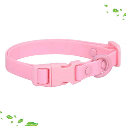 collier chien coloreajustable rose