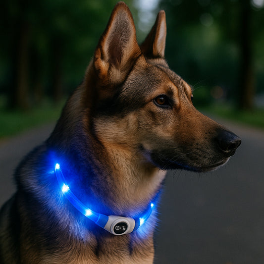 collier lumineux chien safenight parc