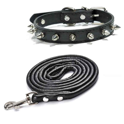 collier pour chien rockstyle laisse noir