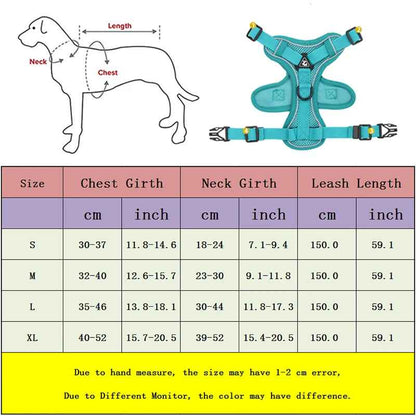 harnais anti traction chien confort taille