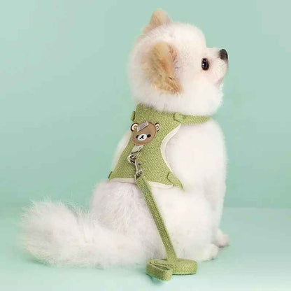harnais pour petit chien confort premium vert