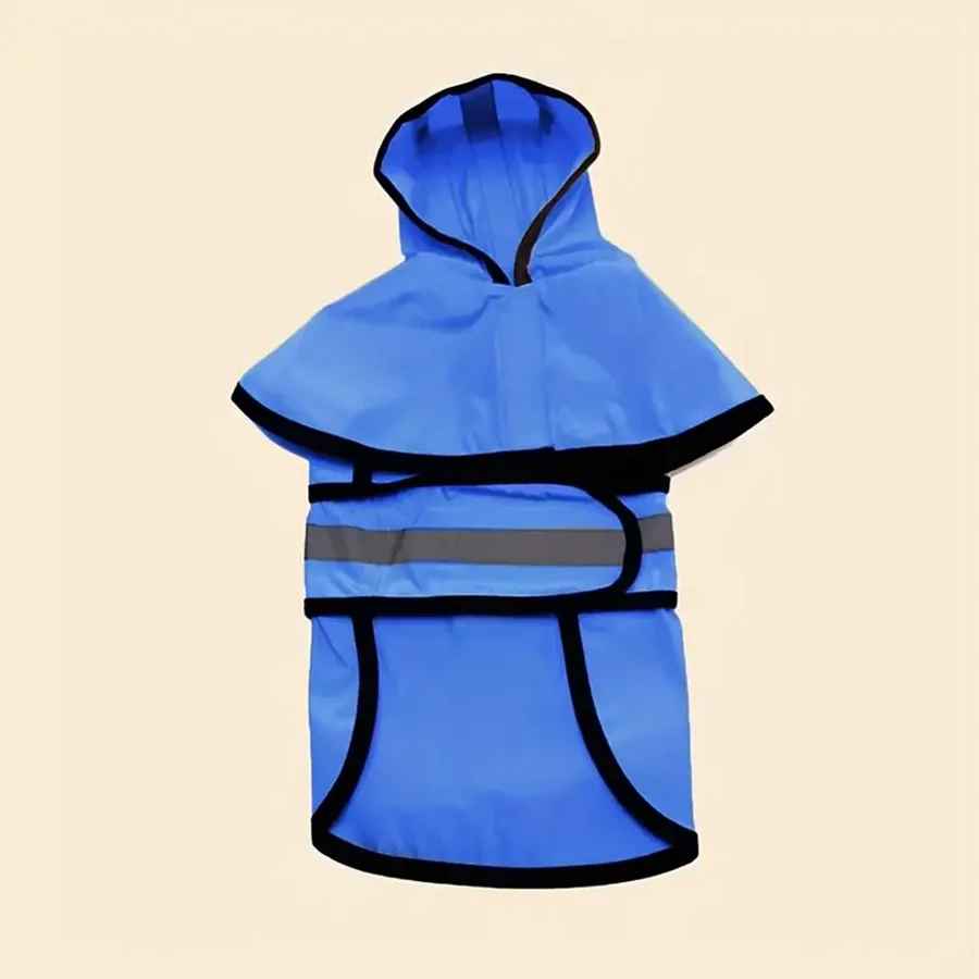 manteau pour chien impermeable crozy bleu dos