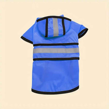 manteau pour chien impermeable crozy dos bleu