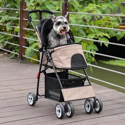 Poussette pour Chien - PetStroller™ - Beige - Elégance Toutou
