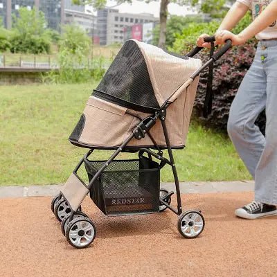 Poussette pour Chien - PetStroller™ - Beige - Elégance Toutou
