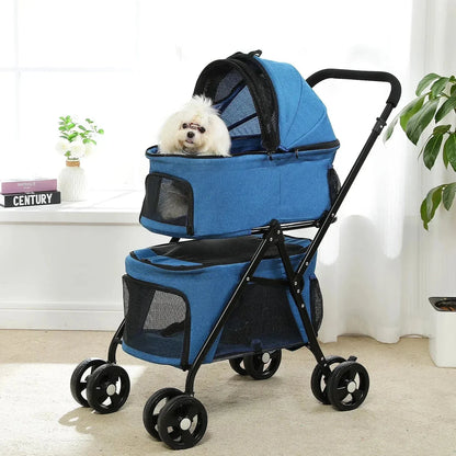Poussette pour Chien - PetStroller™ - Bleu - Elégance Toutou