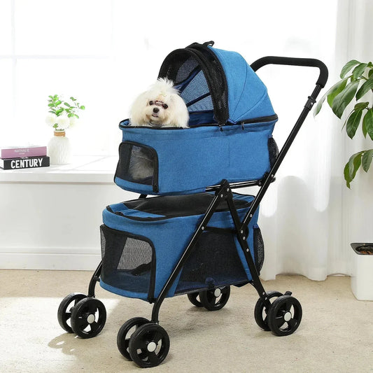 Poussette pour Chien - PetStroller™ - Bleu - Elégance Toutou