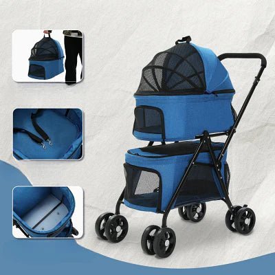 Poussette pour Chien - PetStroller™ - Bleu - Elégance Toutou