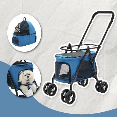 Poussette pour Chien - PetStroller™ - Bleu - Elégance Toutou