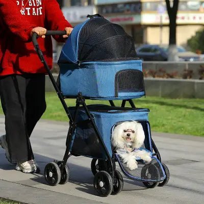 Poussette pour Chien - PetStroller™ - Bleu - Elégance Toutou
